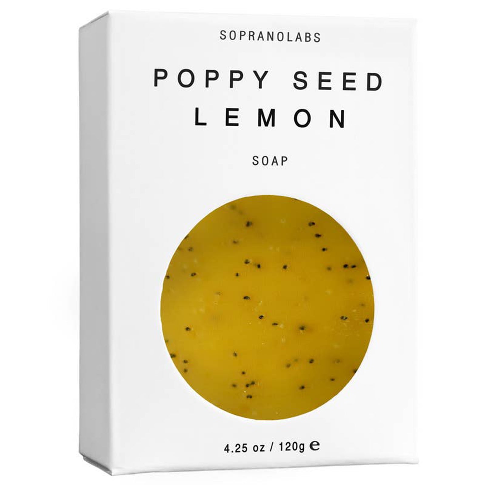 Soprano labs poppy seed lemon soap
