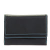 Double flap purse/wallet black pace is a colorful unique accessory with card and note section, id window, handy mini pen and a loose change pocket.
