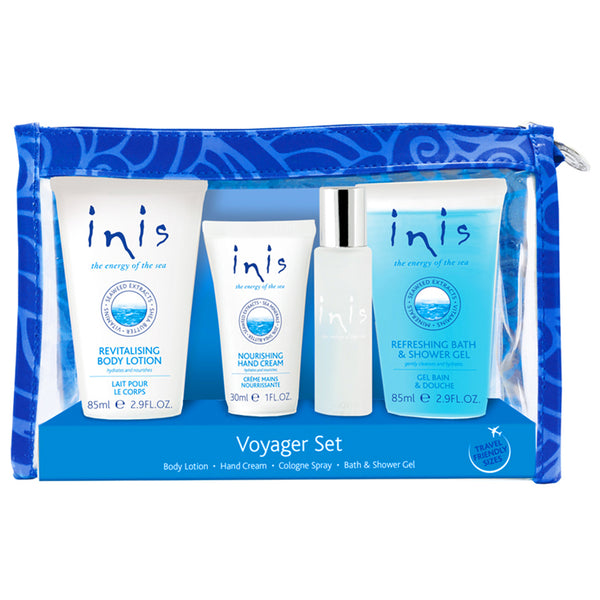 Inis unisex gift set with cologne, body lotion and bath and body gel