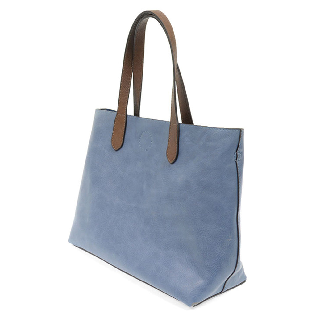 Joy Accessories Mariah handbag cerulean blue angled view