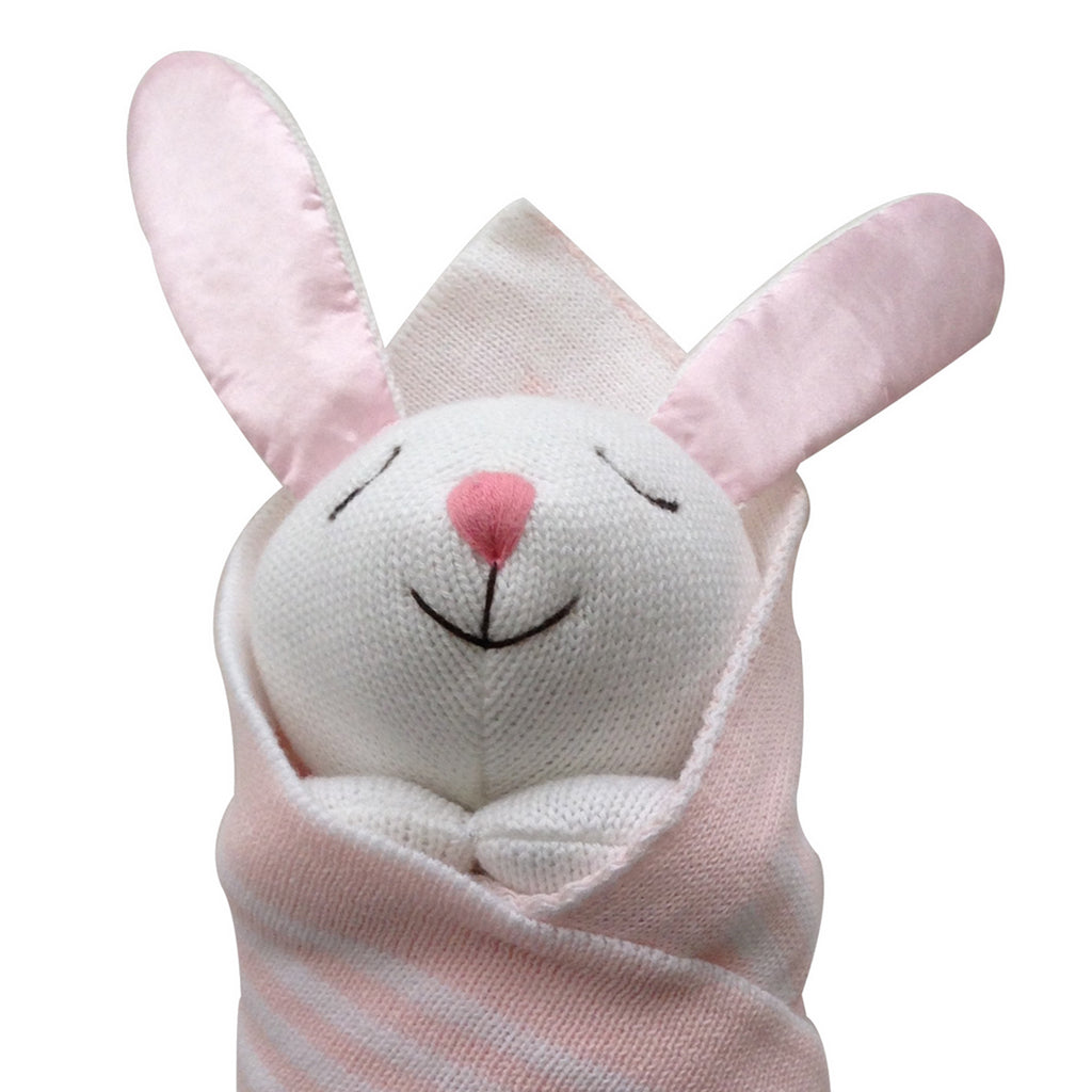 Rosie the rabbit baby burrito close up baby gift