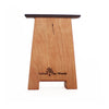 Sabbath Day Woods Asheville craftsman desk clock. Sustainable Cherry and walnut.  Arts and crafts movement. Back view.