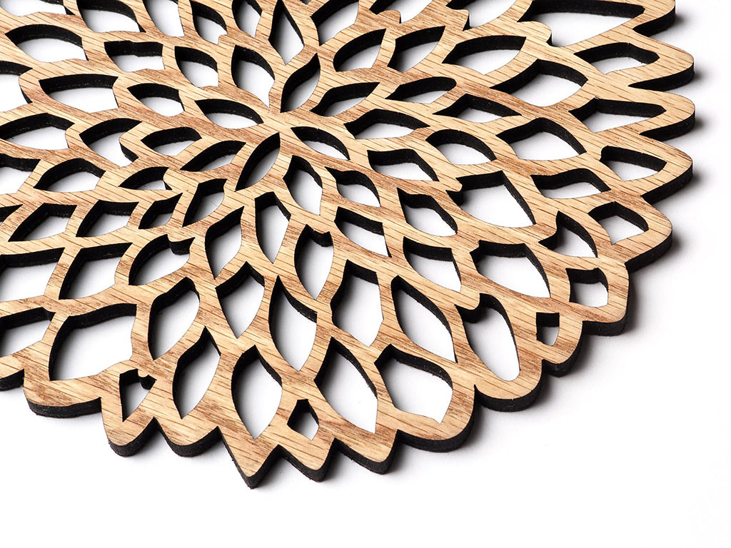 Five Ply Design  laser cut trivet Close Up Petals