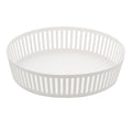 tower striped fruit bowl white