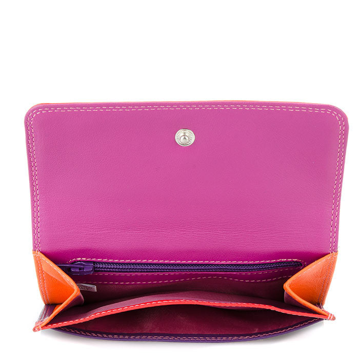 double flap wallet sangria