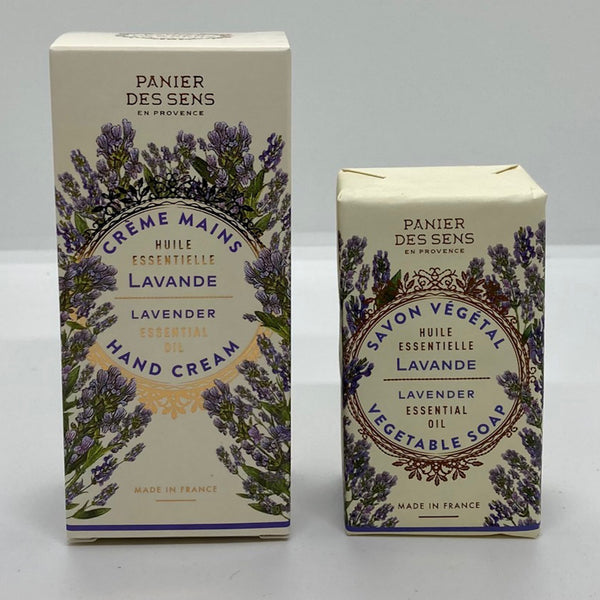 Panier Des Sens lavender hand cream and soap set