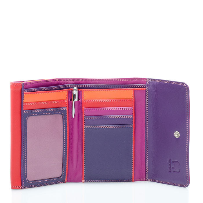 double flap wallet sangria