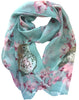 Rigel Stuhmiller wood thrush and cherry blossom scarf