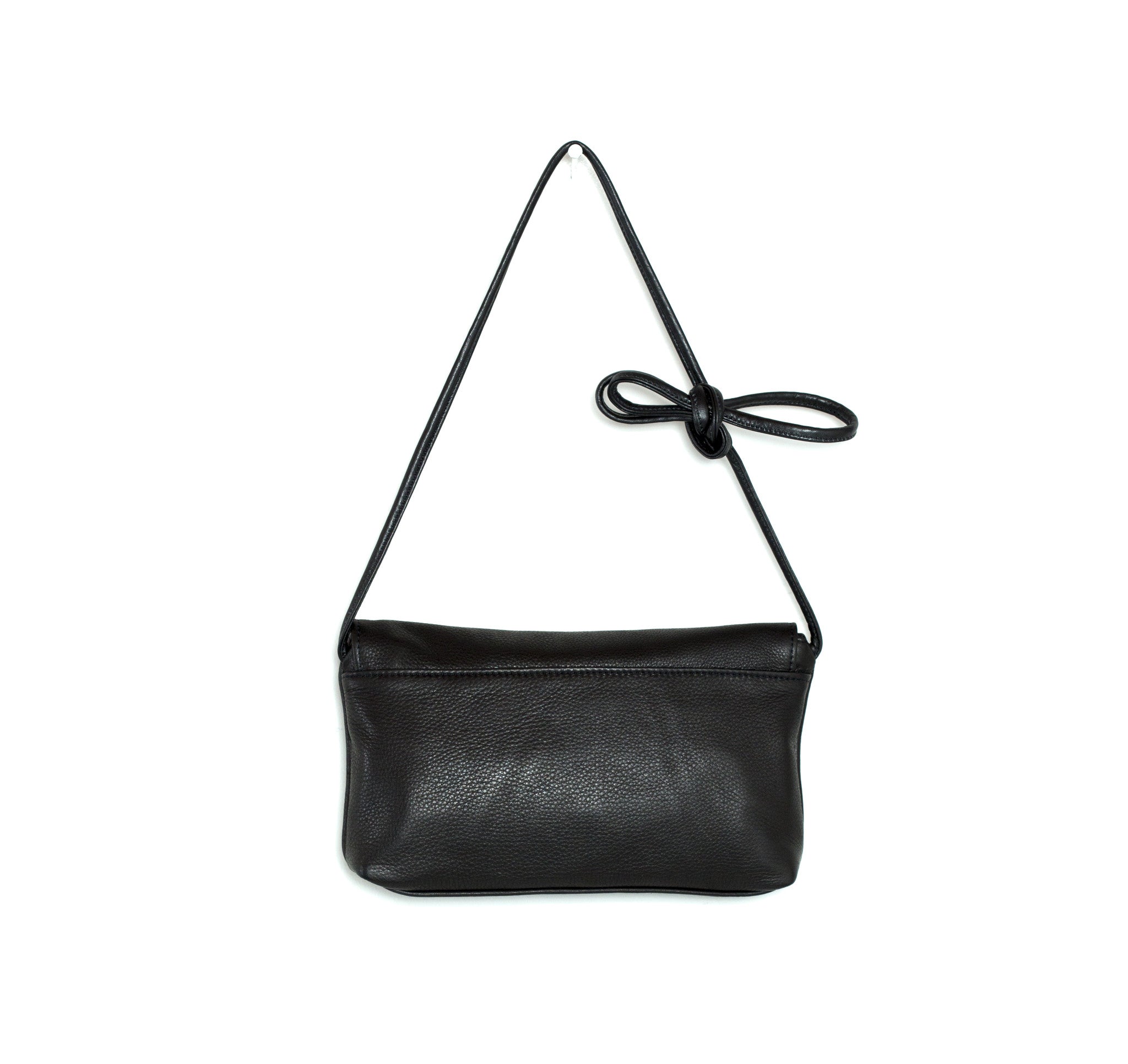 small leather crossbody bag black